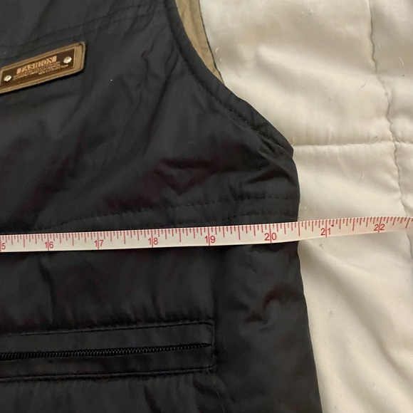 Fashion Mens Blue & Tan Vest - Picture 14 of 17